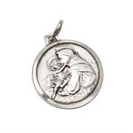 Médaille argentée St Antoine, 18 mm