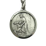 Médaille Argentée Ange gardien, 18 mm