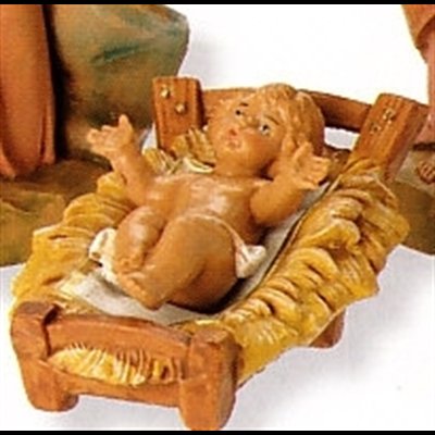 Classic Baby Jesus With Manger, 5" (12.7 cm)