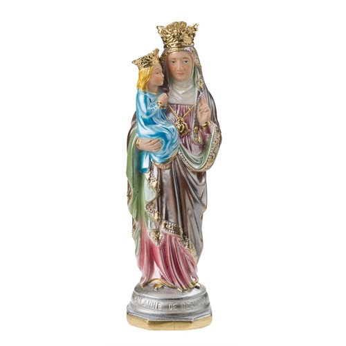 Statue Sainte Anne Beaupré, plâtre coloré, fini nacré, 20 cm