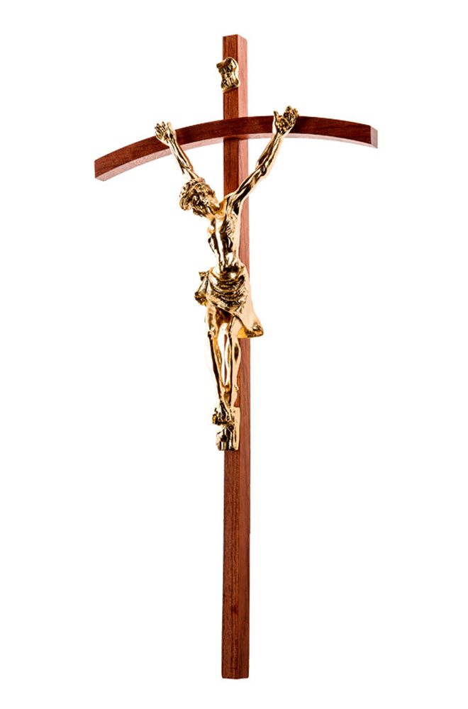 Wooden Papal Crucifix, 14" x 6¾"