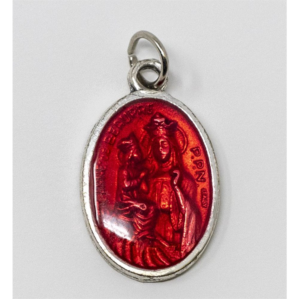 Oxidized metal Medal, St. Ann, red