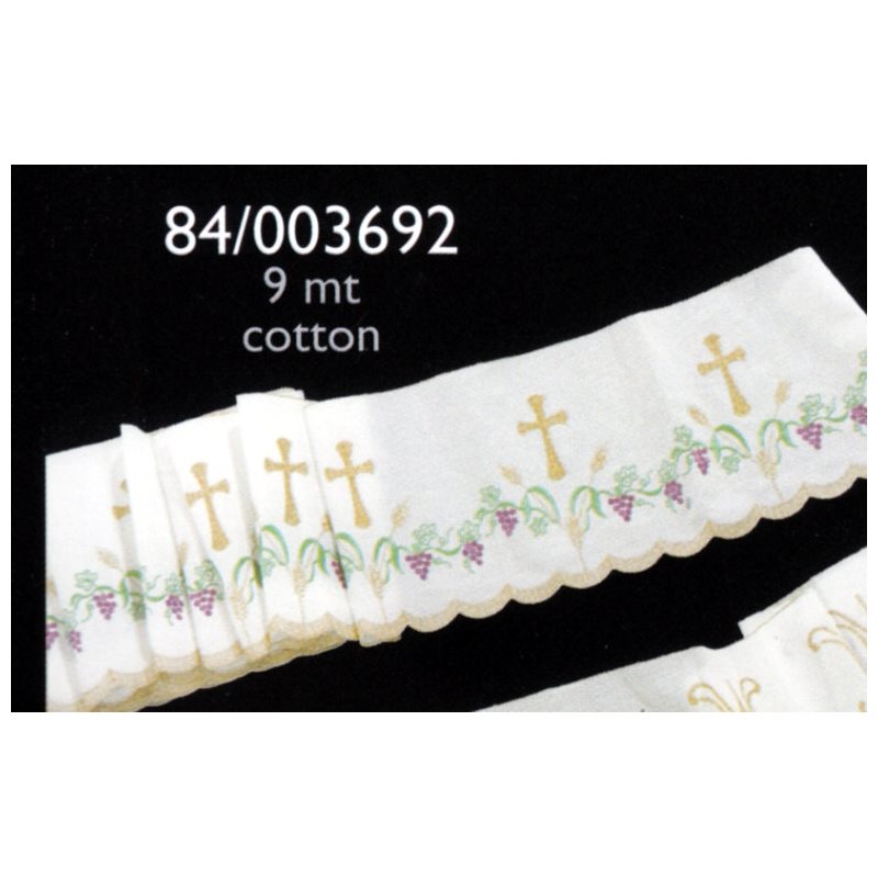 Cross and Grapes Color Lace / meter