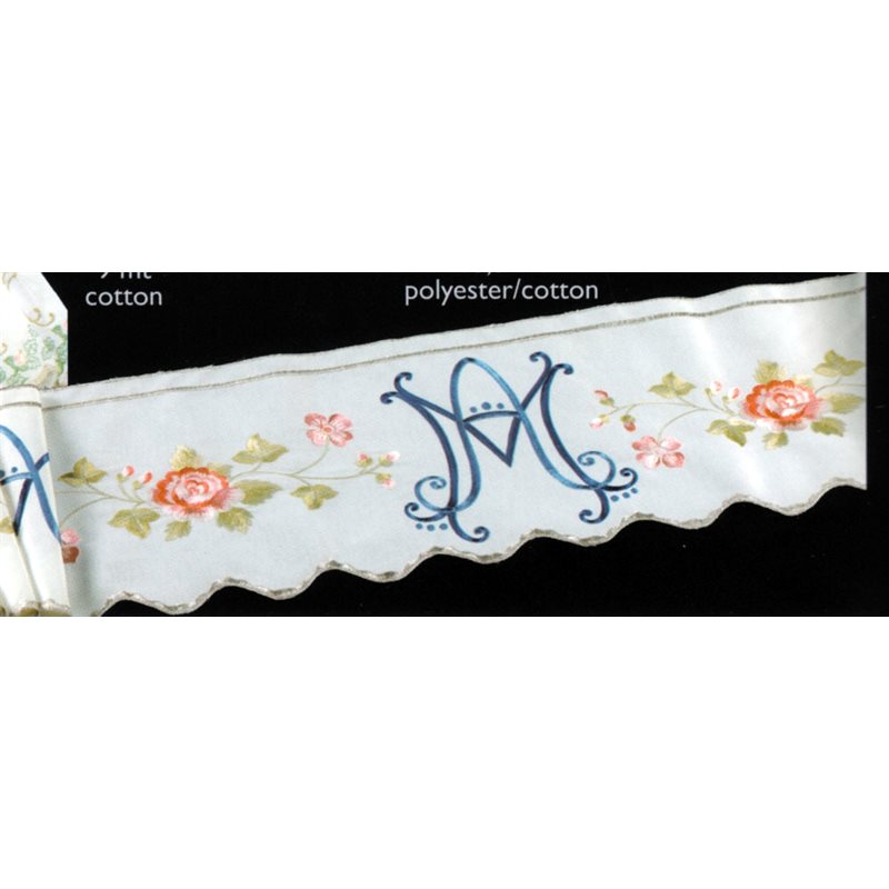 Dentelle Mariale en couleur polyester et coton / verge