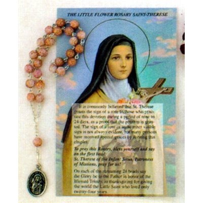 Saint Terese Rosary with prayer