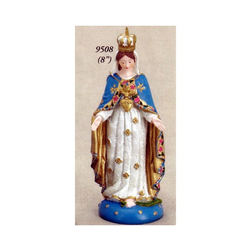 Our Lady of Cap Resin Statue, 8" (20 cm)