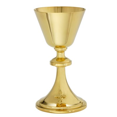 Chalice 7.5" (19 cm) Ht. w / scale paten, 5.5" (14 cm) Dia.