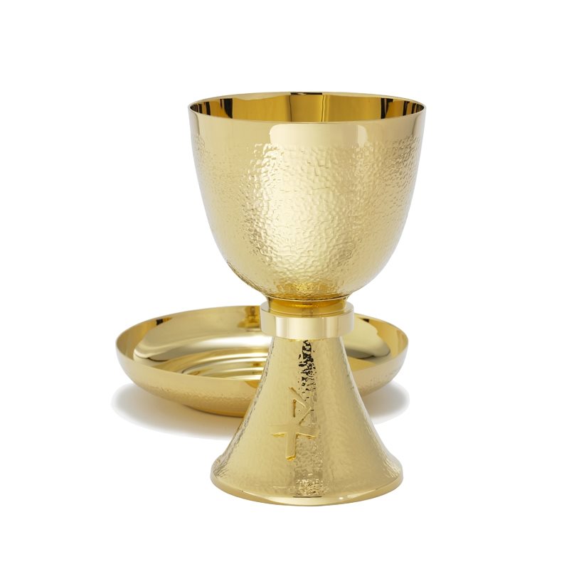 Chalice 7" (18 cm) Ht. w / bowl paten, 6 1 / 8" (15.5 cm) Dia.