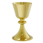 Chalice 7 3 / 8" (18.7 cm) Ht. w /  scale paten 5.5" (14cm) Dia.