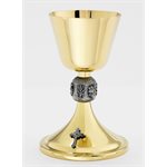 Chalice 7 7 / 8" (20 cm) Ht. w /  scale paten, 5.5" (14 cm) Dia.