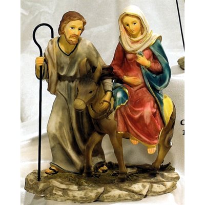 Pregnant Mary & Joseph Resin Statue, 12" (30.5 cm)