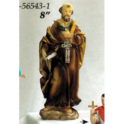 Statue Saint Pierre 8" (20 cm) en résine
