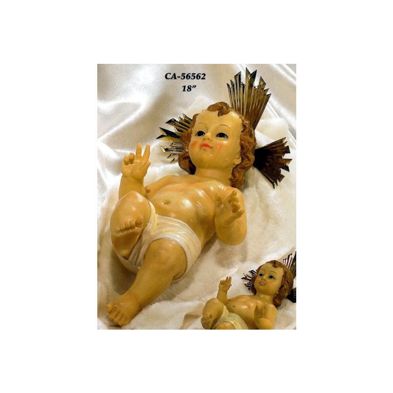 Resin Infant Jesus With Gold Rays, 18" (45.7 cm)