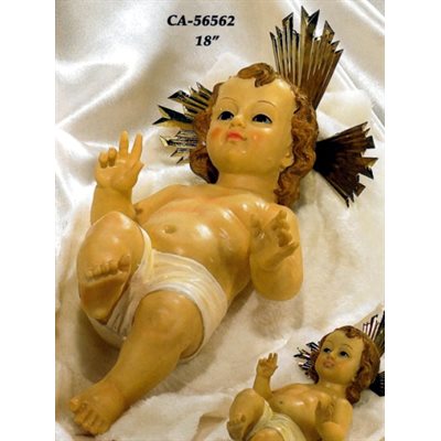 Resin Infant Jesus With Gold Rays, 18" (45.7 cm)