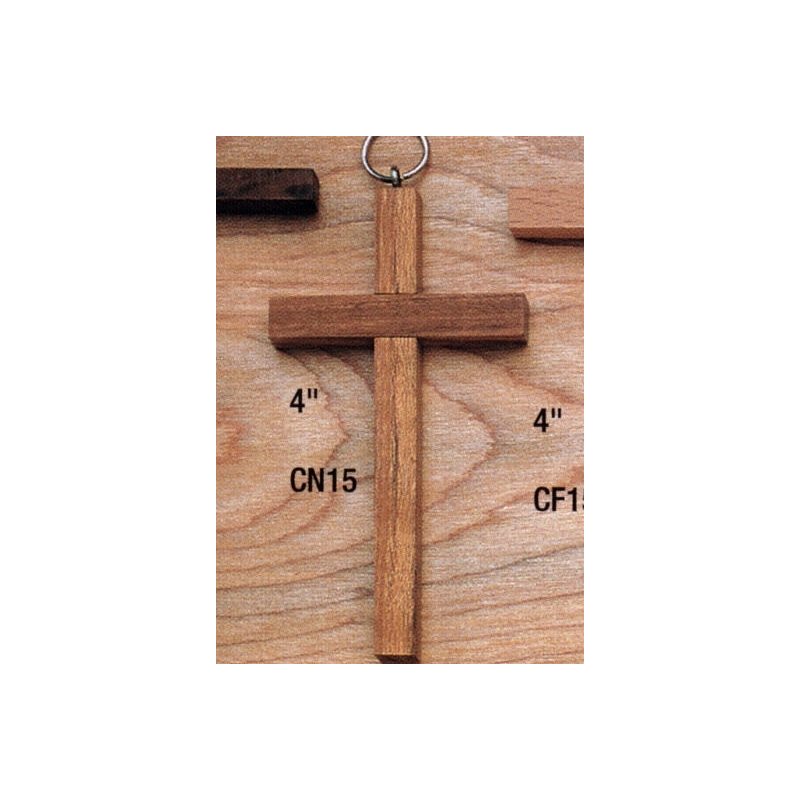 Croix en bois de noyer, 4 3 / 8" (11 cm)