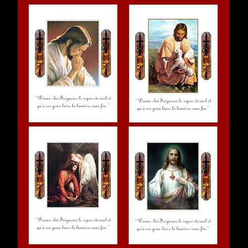 Cartes d'Offrande de Messe "Christ" / pqt 100