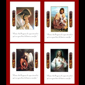 Cartes d'Offrande de Messe "Christ" / pqt 100
