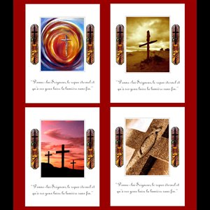 Cartes d'Offrande de Messe "Croix" / pqt 100