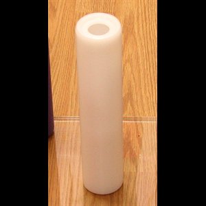 Nylon Candle, White, 2" x 9" (5 x 23 cm)