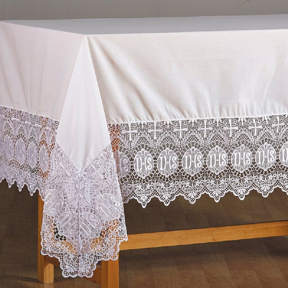 Nappe d'autel 96" x 52" (244 x 132 cm), Blanche