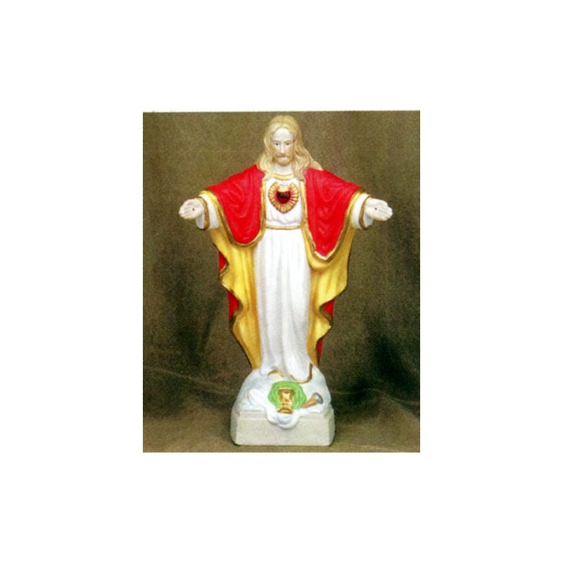 Electric Night Light Porcelain Sacred Heart of Jesus, 9.5"