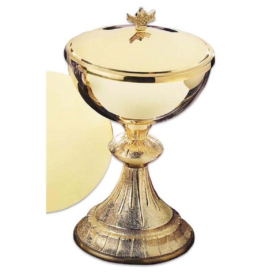 Ciborium with Loaves and Fish Cover, 8 1 / 2" H