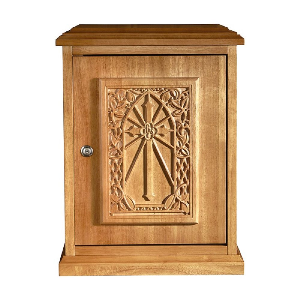 IHS Cross Tabernacle - Medium Oak, 15 x 20 x 13-3 / 4" D