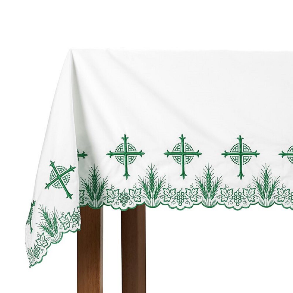 Nappe d'autel 96" x 52" (244 x 132 cm), Verte