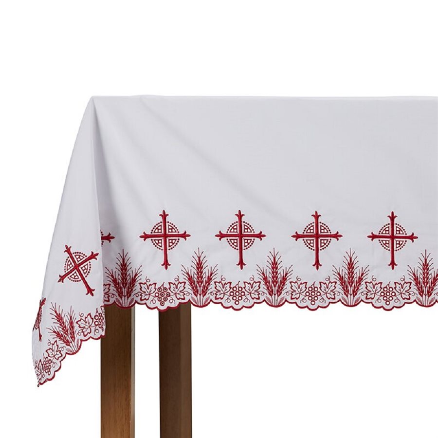 Red Eucharistic Altar Frontal, 96" x 52"