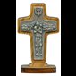 Croix Pape François sur pied bois et métal 2.5" (6.3 cm) Ht.