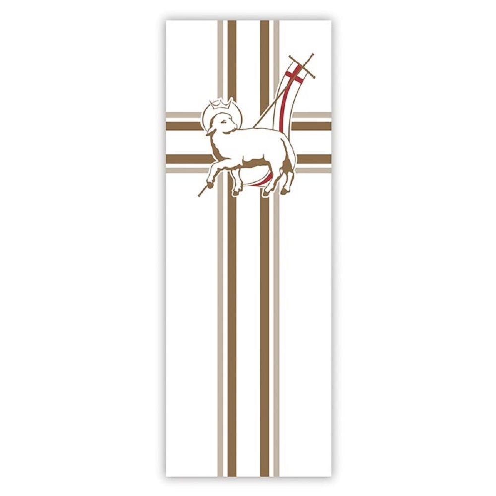 Bannière «Agneau de Dieu» 23" x 63" (58 x 160 cm) / un Bannière «Agneau de Dieu» 23" x 63" (58 x 160 cm) / un