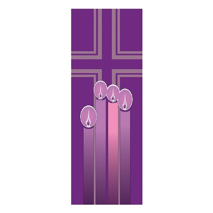 All Seasons Series Banners - Advent Candles, 23" x 63" / ea