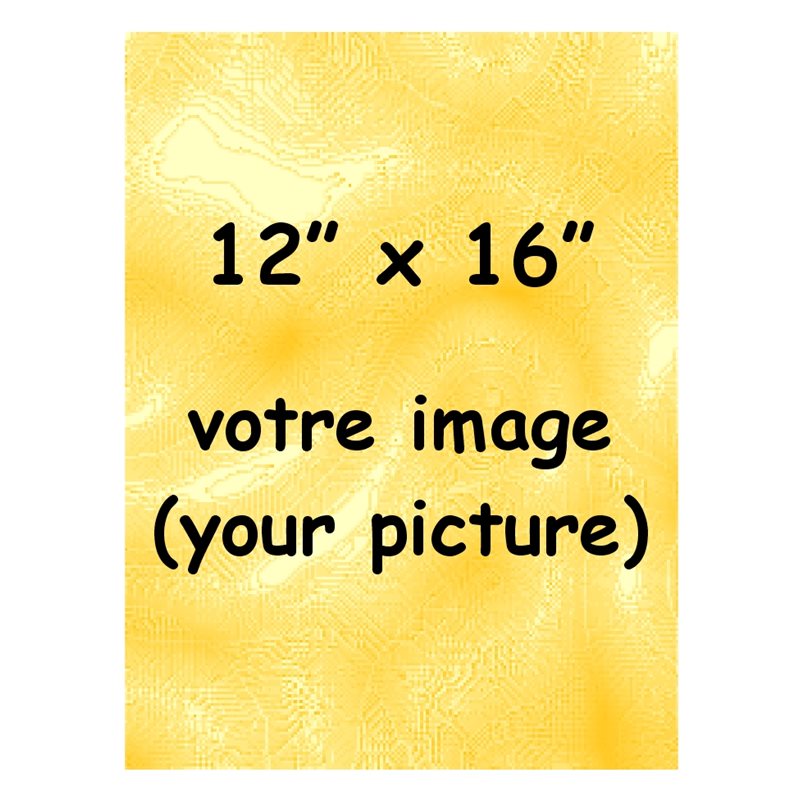 Image cartonnée personalisée 12" x 16" / un