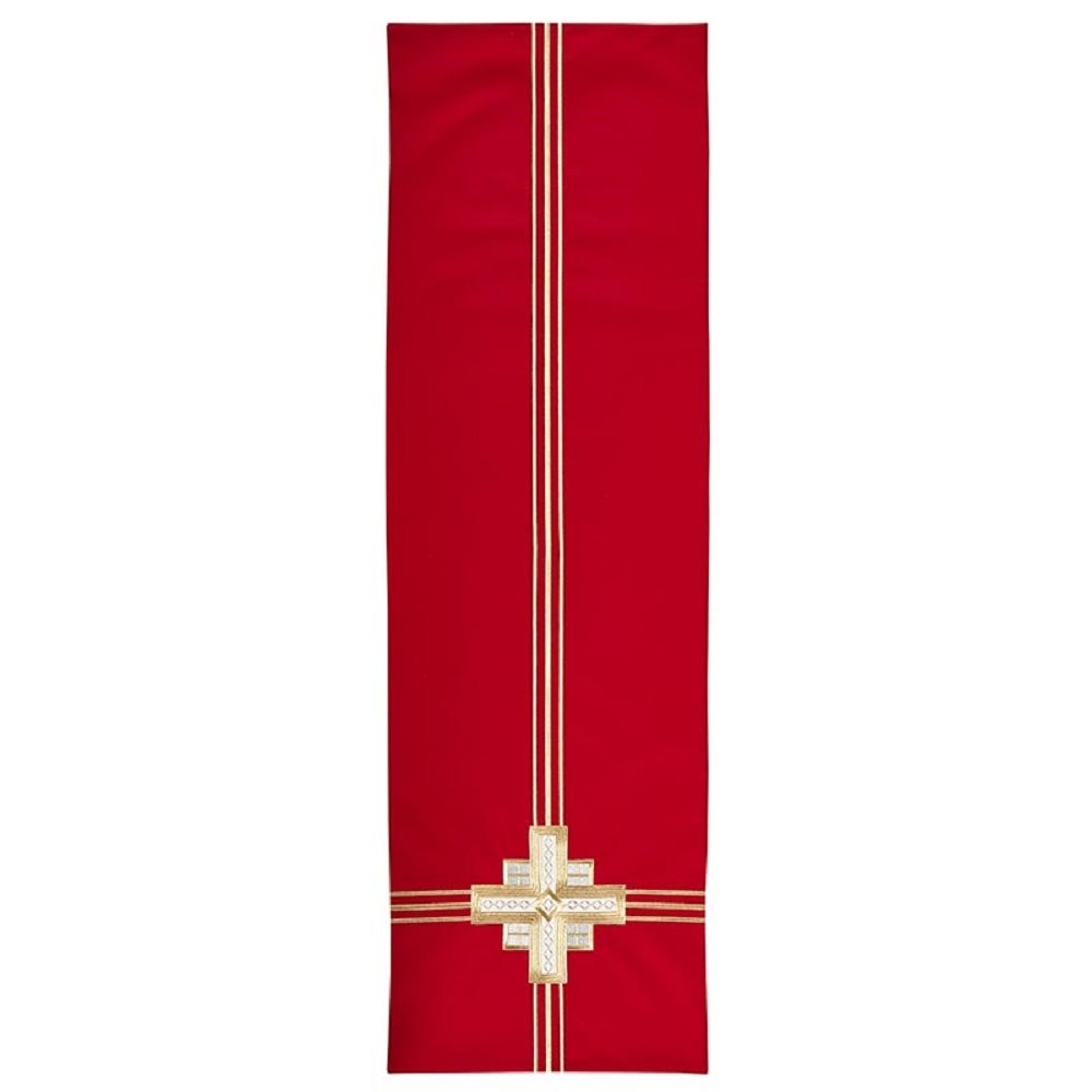 Trinity Cross Overlay Cloth, 16" x 52" - Red