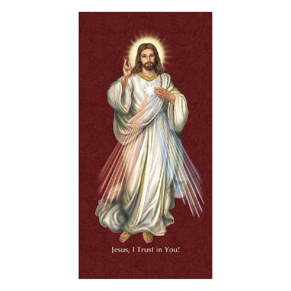 Bannière «Jésus Miséricordieux» 23" x 63" (58 x 160cm) / un