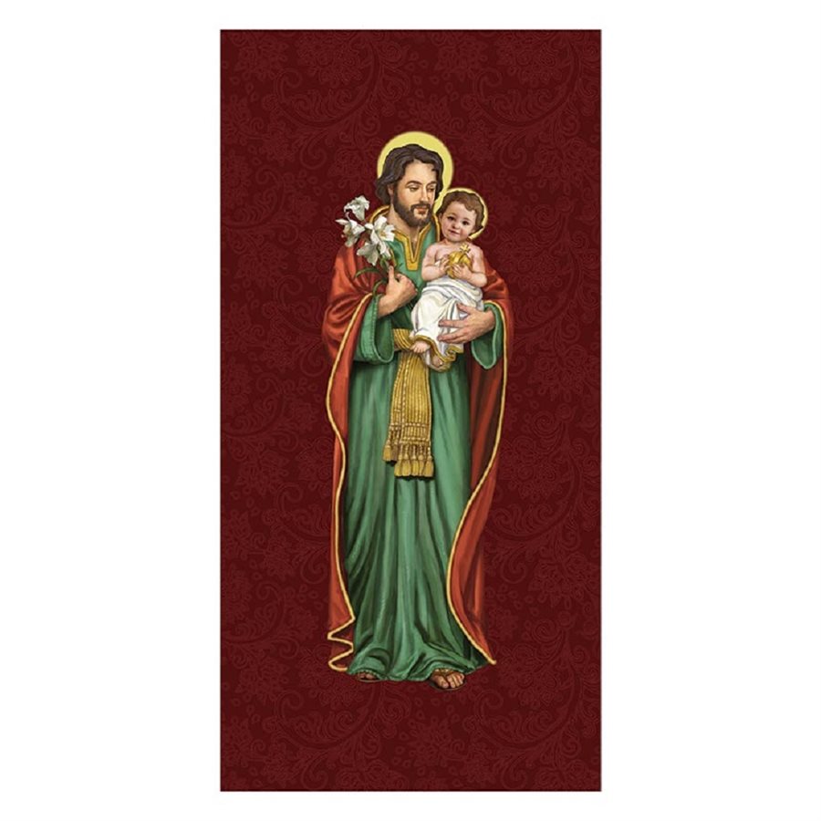 Bannière «Saint Joseph & Enfant» 23" x 63" (58 x 160cm) / un