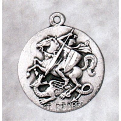 Médaille Saint Georges 3 / 4" (1.9 cm) en argent sterling