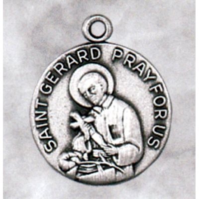 Médaille Saint Gérard 3 / 4" (1.9 cm) en argent sterling