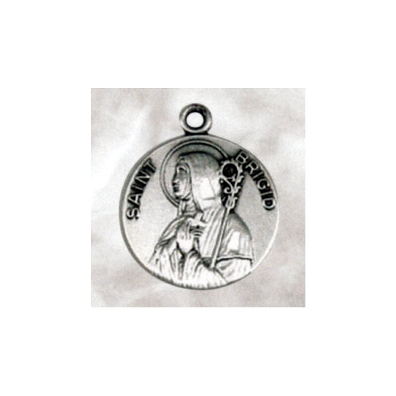 St. Brigid Sterling Silver Medal, 3 / 4'' (1.9 cm)