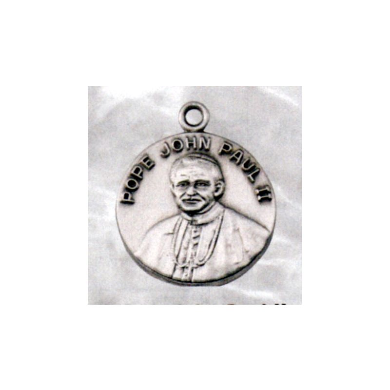 Médaille Pape Jean-Paul II 3 / 4" (1.9 cm) en argent sterling