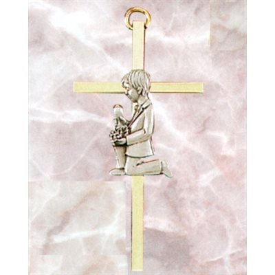 Croix 1ère communion garcon, 4.25" (11 cm)