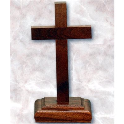 Crucifix d'autel 6'' (15 cm) Ht. en noyer