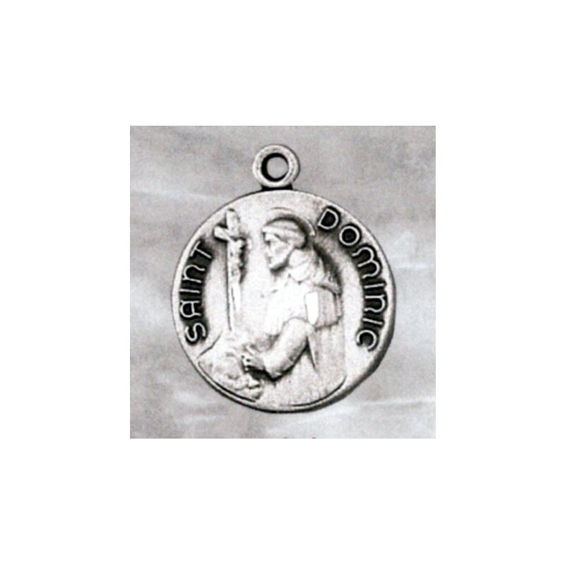 St. Dominic Sterling Silver Medal, 3 / 4'' (1.9 cm)