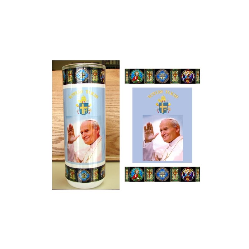 Contenant en verre Jean-Paul II et plastique 5jrs / un