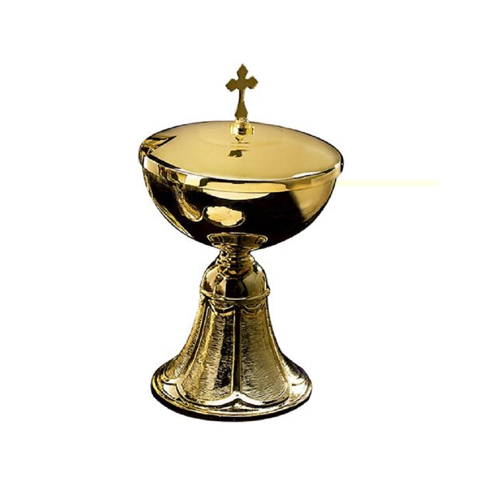 Ciborium with Cross Cover, 8" H