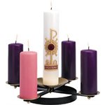 Advent Wreath with spikes wrought iron 3'' H. x 20'' D.