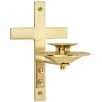 Dedication Candle Holder 2 tones  6.5'' H. x 4'' D.