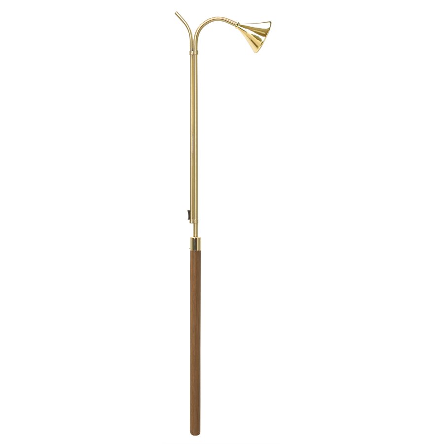 Candle Lighter, Brass with Walnut Handle, 48" (122 cm)