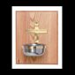Holy Water Font Two-Tone Stainless Steel  6.5'' H. x 4.25" D