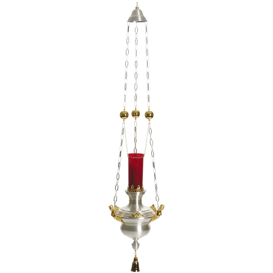 Hanging Sanctuary Lamp 2 tones 67'' Ht. x 14'' Dia.